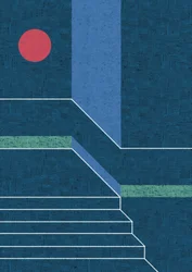 Red Circle Blue Steps