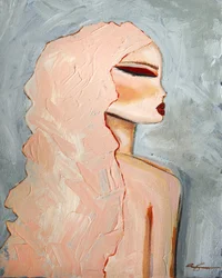 Chic Pink Hair Portrait