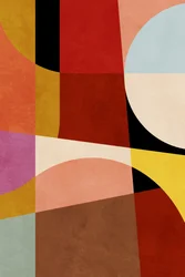 Warm Colors Bauhaus Geometry 2
