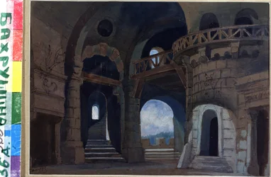Stage Design for the Play Macbeth by William Shakespeare
