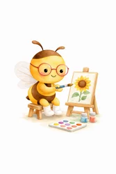 Cute Bee Artist
