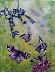 Whimsical Keys Butterfly Flight