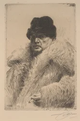 Self-Portrait in a Fur Coat