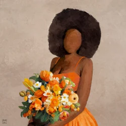 Vibrant Floral Afro