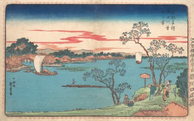 A View of Cherry Trees in Leaf along the Sumida River