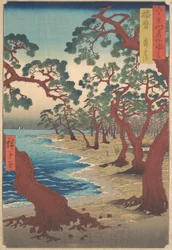 Maiko Beach, Harima Province, from the Series Views of Famous Places in the Sixty-Odd Provinces