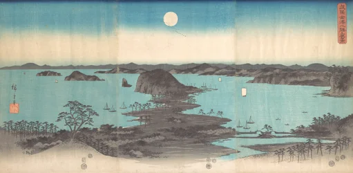 Panorama of the Eight Views of Kanasawa under a Full Moon, 1857