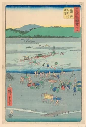 Shimada from the Series 53 Stations of Tokaido