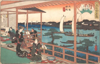 Tea-house at the Willow Bridge, ca. 1835-42