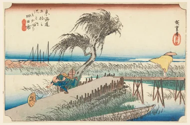 Yokkaichi, River Scene, in The Fifty-Three Stations of the Tokaido Road