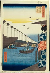 One Hundred Famous Views of Edo: Yoroi no watashi Koami-cho