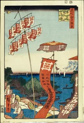 Kanasugi Bridge and Shibaura (One Hundred Famous Views of Edo)