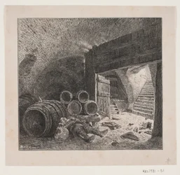 Drunk Man Sleeping in a Wine Cellar