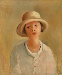 Portrait of Geneviève with Straw Hat, Niece of the Painter