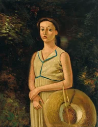 Portrait of Geneviève Holding a Straw Hat, Niece of the Painter