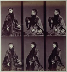 Portrait of Sarah Bernhardt in town costume