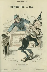An old fool, caricature by William I of Germany (1797-1888). Supplement in 