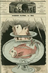 April Fish, the Fish Being Adolphe Thiers (1797-1877). Cover in 