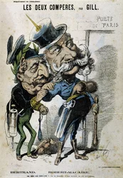 Cartoon about Napoleon III and Bismarck - by Gill, in 