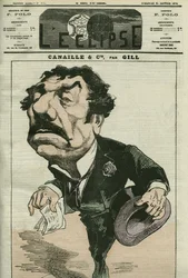 Cartoon by Paulin Menier, French actor. Cover in L