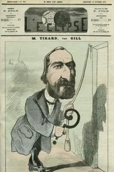 Cartoon by Pierre Tirard (1827-1893), French politician. Cover in L