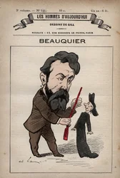Cartoon of Charles Beauquier from 