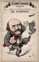 Cartoon of Edouard de Pompery (1812-1895) from 