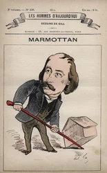 Cartoon of Pierre Joseph Henri Marmottan 1832-1914 from 