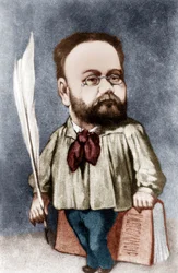 Cartoon of French writer Emile Zola