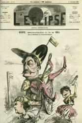 Florimond Ronger dit Herve, French composer, author, actor, plays the role of Chilperic at the Theatre des Folies-Dramatiques