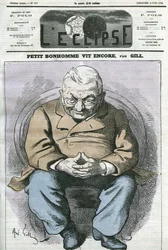 Little man still lives, cartoon by Adolphe Thiers, French statesman. Cover in L