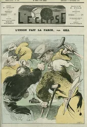 Lunion makes the farce, caricature of the political newspapers L