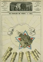 Passage of Venus (the Republic) before the sun (the Monarchy) in 1874. Cover in 