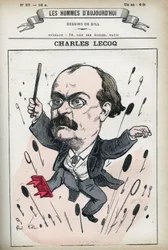 Portrait of Alexandre Charles Lecocq (1832-1918), French composer. Caricature by Gill, Paris.