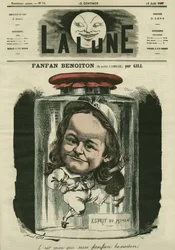 Portrait of Camille Schelter, actress in the role of Fanfan Benoiton
