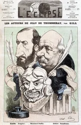 Portrait of Emile Augier (1820-1889) and Jules Sandeau (1811-1883), authors of the play 