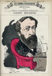 Portrait of Eugene Henri Brisson, French lawyer, journalist and politician. Cartoon by Gill, Paris