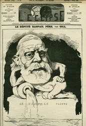 Portrait of Francois-Vincent Raspail (1794-1878), French chemist, doctor, and politician. Cover in 