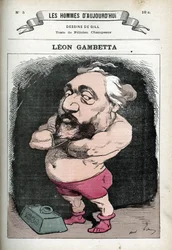 Portrait of Leon Gambetta (1838-1882), French Politician. Caricature by Gill, Paris