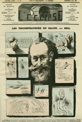 The Triumphators of the Salon, or the Triumph of Absence by Edouard Manet (1832-1883), French painter. Cover in 