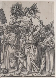 Isaac, Noah and Other Figures, from The Triumph of Christ, 1836