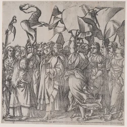 Section C: Female Martyrs and Saints Holding Banners, from The Triumph of Christ