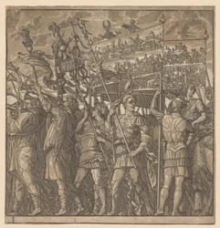 The Triumph of Julius Caesar: Soldiers Carrying the Pictures of War, 1593-99