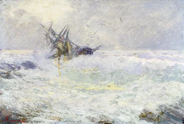 Stormy sea or Last kiss, 72x105 cm. Italy