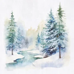 Winter Forest Stream