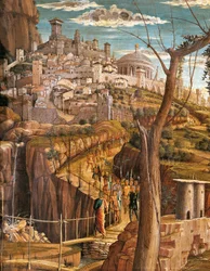 Agony in the Garden (detail view of Jerusalem)