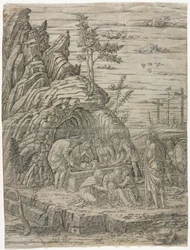 The Entombment with the Four Birds