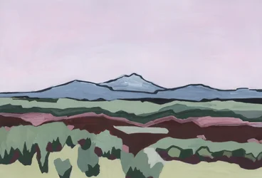 Pink Sky and Abstract Land, 2024