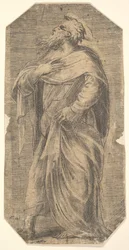 Saint Jude Facing Left, Book Under His Left Arm, from 