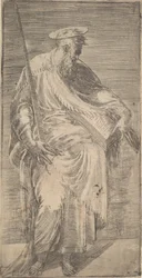 Saint Paul Holding a Sword and a Book, from Christ and the Apostles, 1540-63